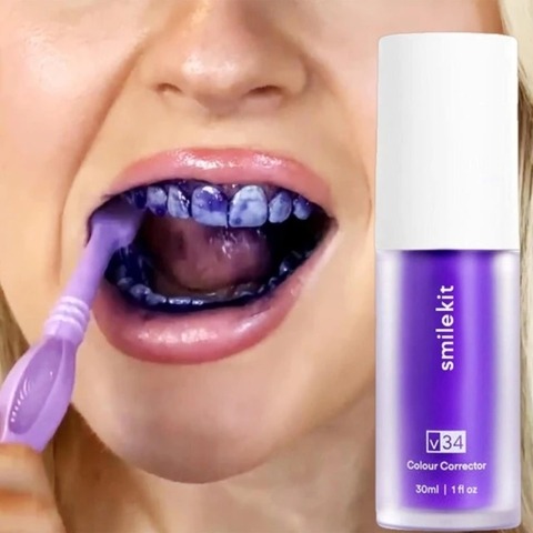 SMILEKIT™ New V34 Series Toothpaste Purple Color Corrector