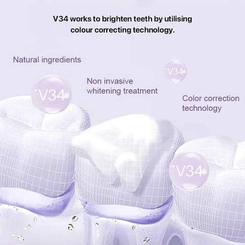 SMILEKIT™ New V34 Series Toothpaste Purple Color Corrector