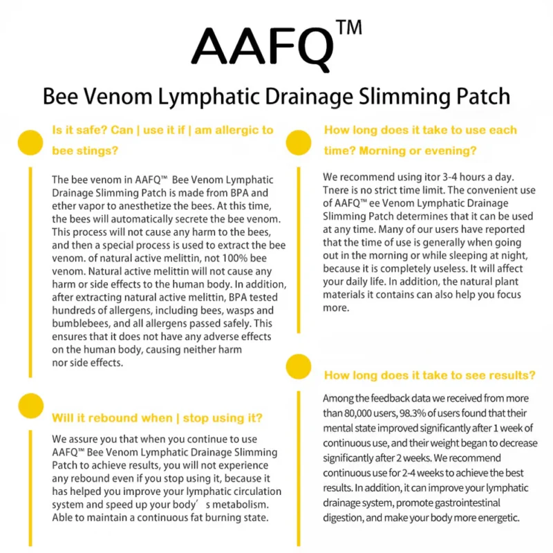 AAFQ™ Bee Venom Lymphatic Drainage Slimming Patch