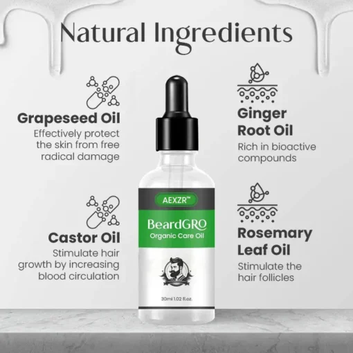 AEXZR™ BeardGRO Organic Care Oil