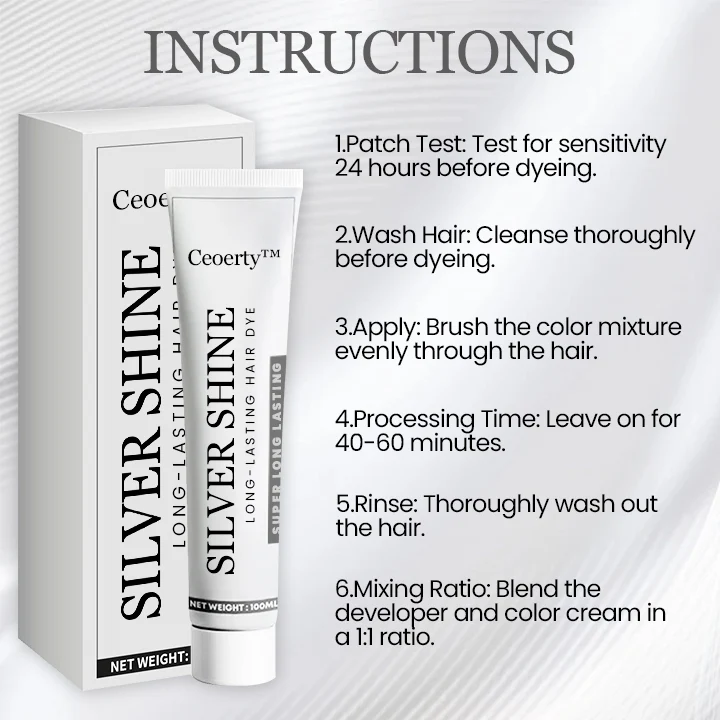 Ceoerty™ Silver Shine Long-lasting Hair Dye