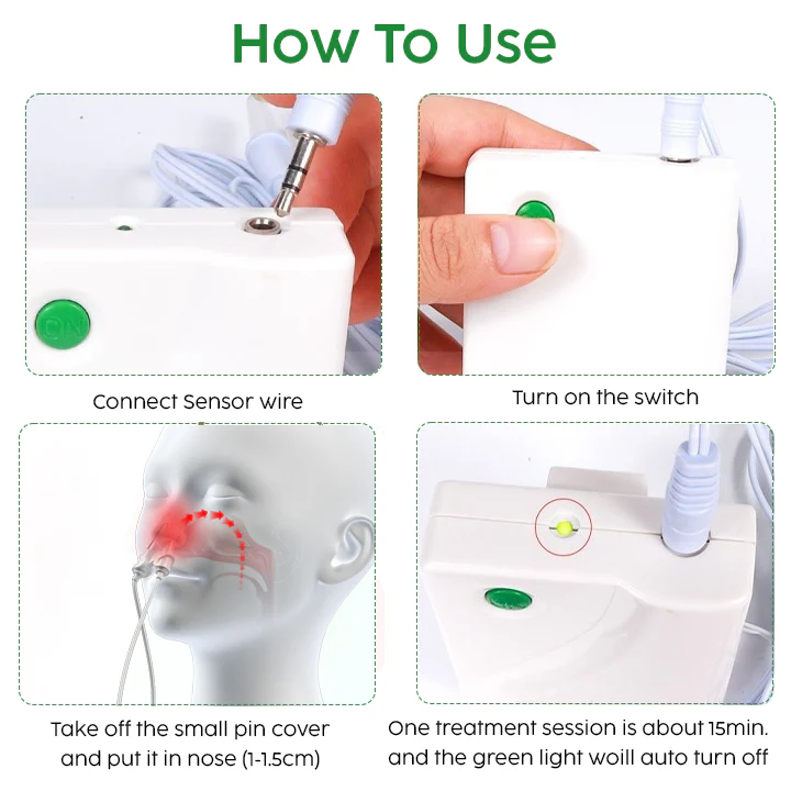 Oveallgo™ AuraGlow Nasal LED Therapy Device