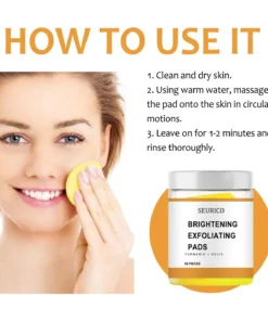 Seurico™ Turmeric Kojic Acid Exfoliating Cleansing Pads