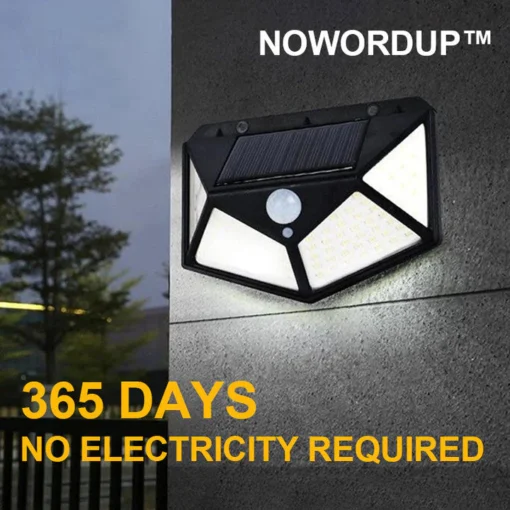 NOWORDUP™ Advanced Solar Security Lights: 128 LEDs, Triple-Mode Sensor