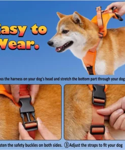 Pawsease™ Dog Harness with Integrated Retractable Lead