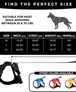 Pawsease™ Dog Harness with Integrated Retractable Lead