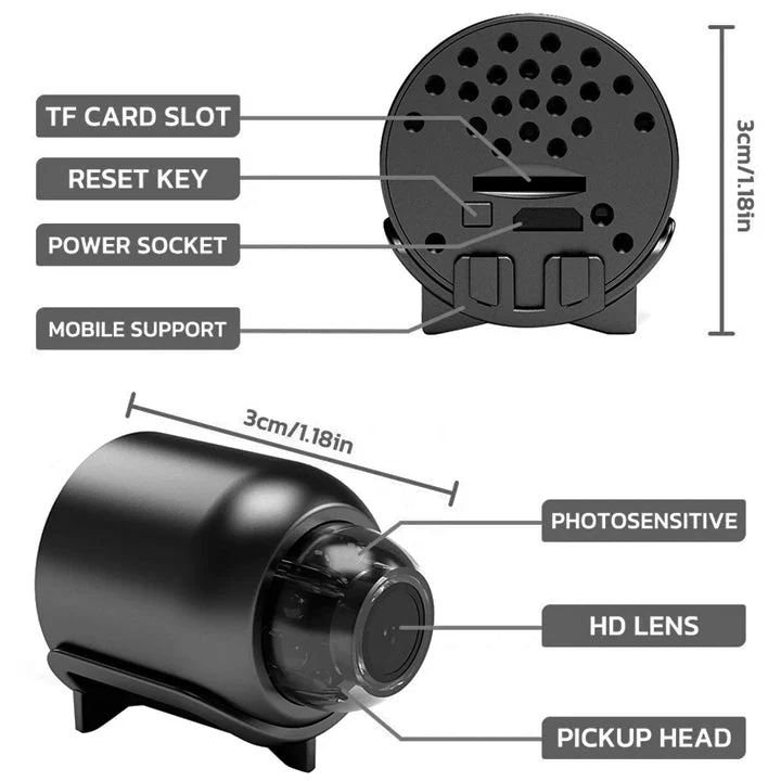 NOWORDUP™ 1080P Ultra HD Night Vision Mini WIFI Camera