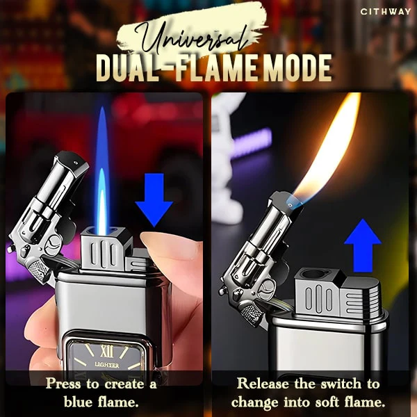 Remifa™ Windproof Dual-Flame Vintage Watch Lighter