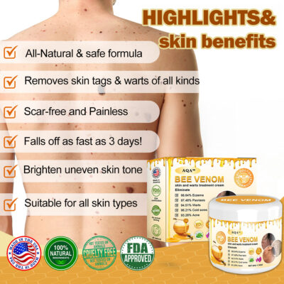 AQA™ Bee Venom Mole and Wart Treatment Cream