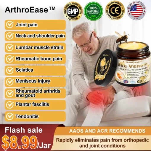 𝐒𝐩𝐳𝐯™ Bee Venom Arthritis Therapy Cream(Specially for older adults & AAOS recommends)