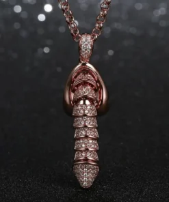 925 Sterling Silver Pullable Penis Pendant