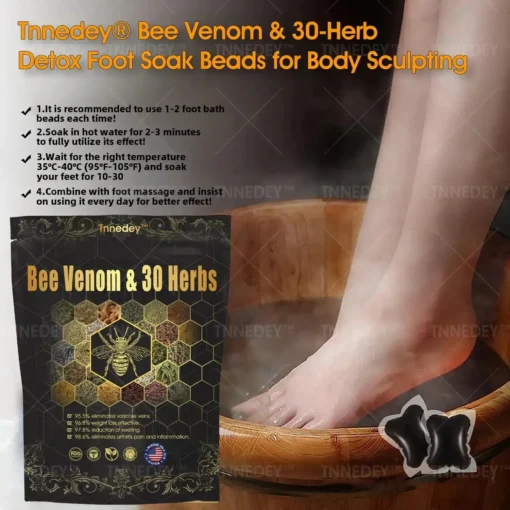 Tnnedey® Bee Venom & 30-Herb Detox Foot Soak Beads for Body Sculpting