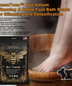 VascuTone™ Bee venom lymphatic detoxification slimming foot bath beads