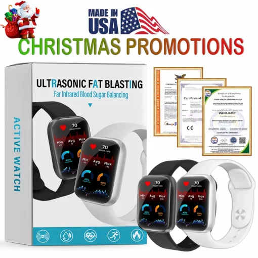 MRESIO™ Ultrasonic Fat Blasting ＆ Far Infrared Blood Sugar Balancing Detox Wristband