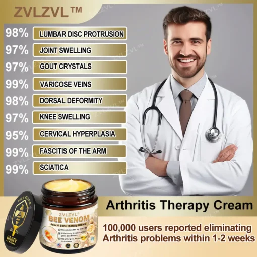 ZVLZVL™ Bee Venom Instant Ultra Strength Pain Relief Therapy Cream - Image 2