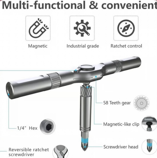 24 In 1 Ratchet Screwdriver Tool Kit - Image 3