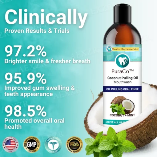 PuraCo™ Coconut Pulling Oil Mouthwash - Image 3