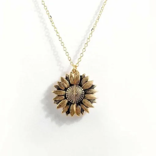 You Are My Sunshine Sunflower Necklace With Gift Box