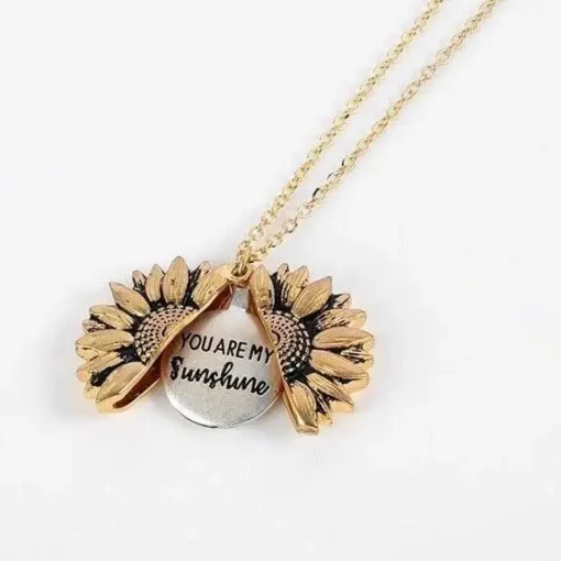 You Are My Sunshine Sunflower Necklace With Gift Box - Image 14