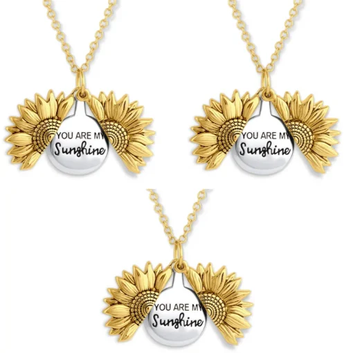 You Are My Sunshine Sunflower Necklace With Gift Box - Image 25