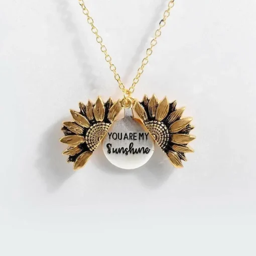 You Are My Sunshine Sunflower Necklace With Gift Box - Image 9