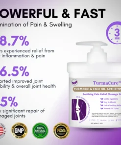 TurmaCure™ Turmeric & Emu Oil Arthritis Soothing Pain Relief Massage Gel