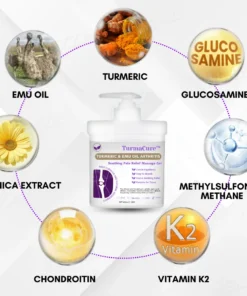 TurmaCure™ Turmeric & Emu Oil Arthritis Soothing Pain Relief Massage Gel